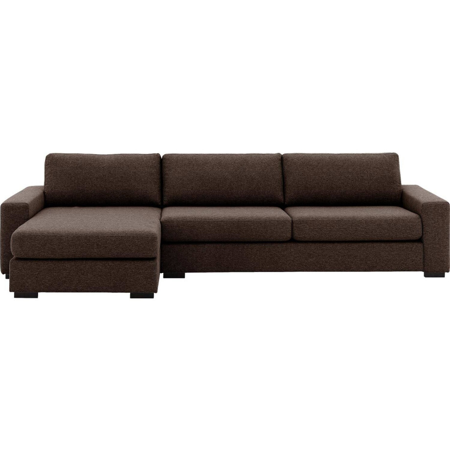 Goossens Hoekbank Lucca Met Chaise Longue bruin, stof, 3-zits, stijlvol landelijk Goossens Hoekbank Lucca Met Chaise Longue bruin, stof, 3-zits, stijlvol landelijk afbeelding 1