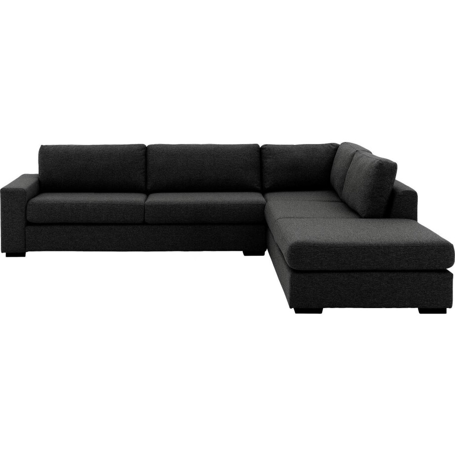 Goossens Hoekbank Lucca Met Ligelement antraciet, stof, 2,5-zits, stijlvol landelijk met ligelement rechts Goossens Hoekbank Lucca Met Ligelement antraciet, stof, 2,5-zits, stijlvol landelijk met ligelement rechts afbeelding 1