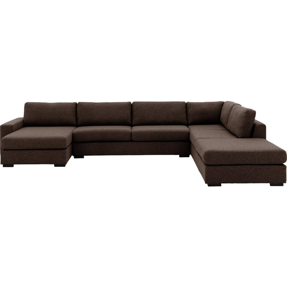 Goossens Bank Lucca bruin, stof, 3-zits, stijlvol landelijk met ligelement rechts Goossens Bank Lucca bruin, stof, 3-zits, stijlvol landelijk met ligelement rechts afbeelding 1