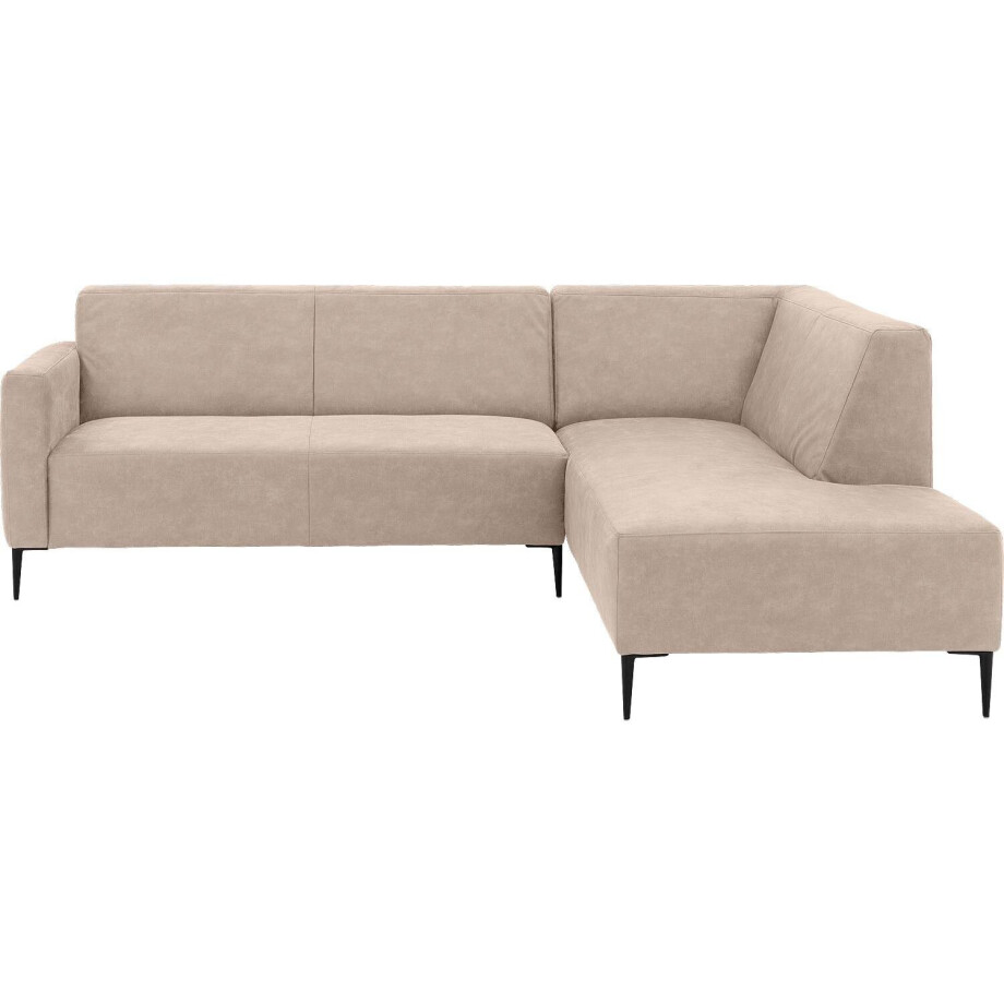 Goossens Bank Key West beige, micro leer, 2,5-zits, modern design met ligelement rechts Goossens Bank Key West beige, micro leer, 2,5-zits, modern design met ligelement rechts afbeelding 1