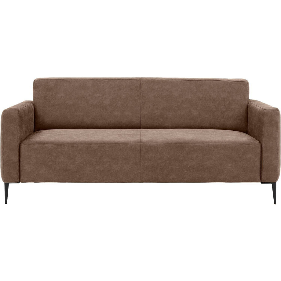 Goossens Bank Key West bruin, micro leer, 3-zits, modern design Goossens Bank Key West bruin, micro leer, 3-zits, modern design afbeelding 1