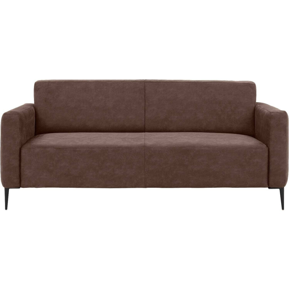 Goossens Bank Key West bruin, micro leer, 3-zits, modern design Goossens Bank Key West bruin, micro leer, 3-zits, modern design afbeelding 1