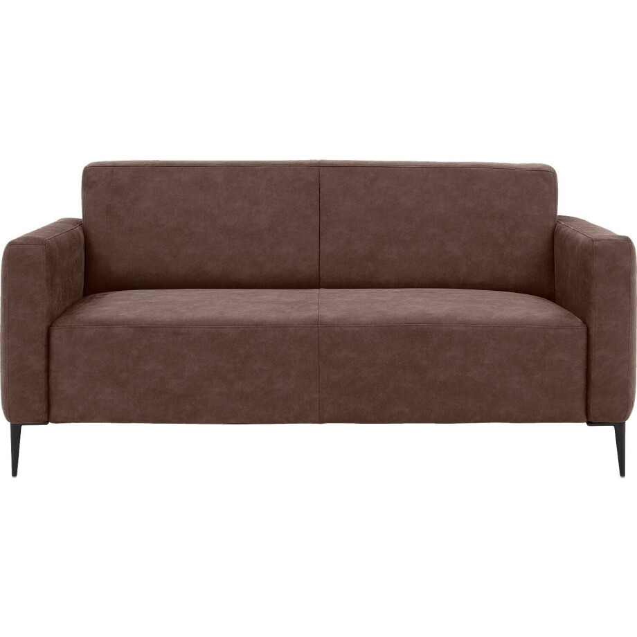 Goossens Bank Key West bruin, micro leer, 2,5-zits, modern design afbeelding 1