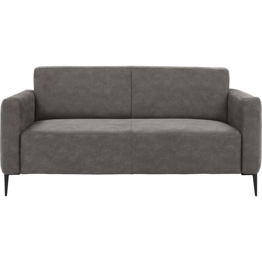 Goossens Bank Key West grijs, micro leer, 2,5-zits, modern design Goossens Bank Key West grijs, micro leer, 2,5-zits, modern design afbeelding 1