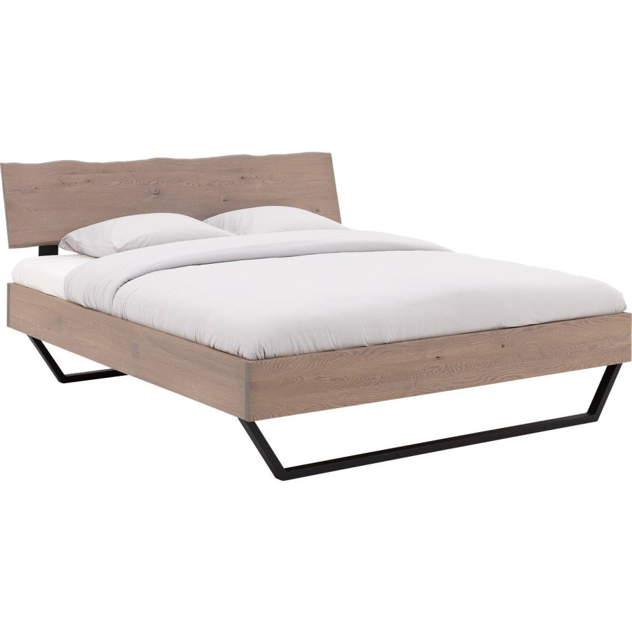 Goossens Bedframe Slade, Bedframe 180 x 200 cm hoofdbord organisch afbeelding 1