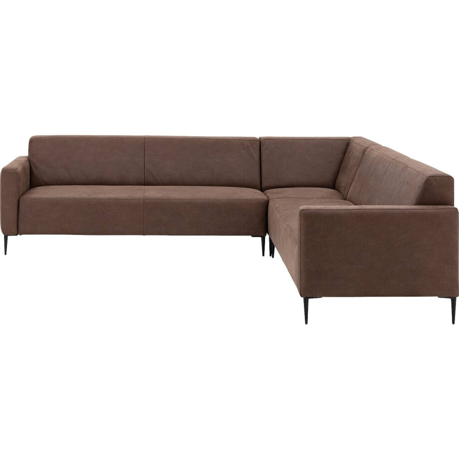 Goossens Bank Key West bruin, micro leer, 3-zits, modern design Goossens Bank Key West bruin, micro leer, 3-zits, modern design afbeelding 1