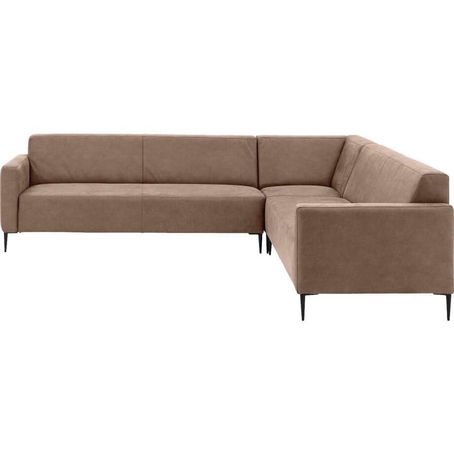 Goossens Bank Key West bruin, micro leer, 3-zits, modern design Goossens Bank Key West bruin, micro leer, 3-zits, modern design afbeelding 1