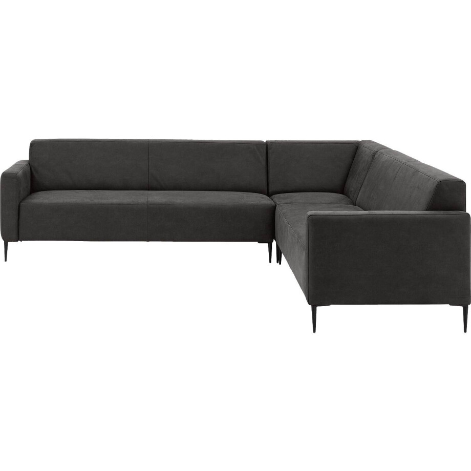 Goossens Bank Key West antraciet, micro leer, 3-zits, modern design afbeelding 1