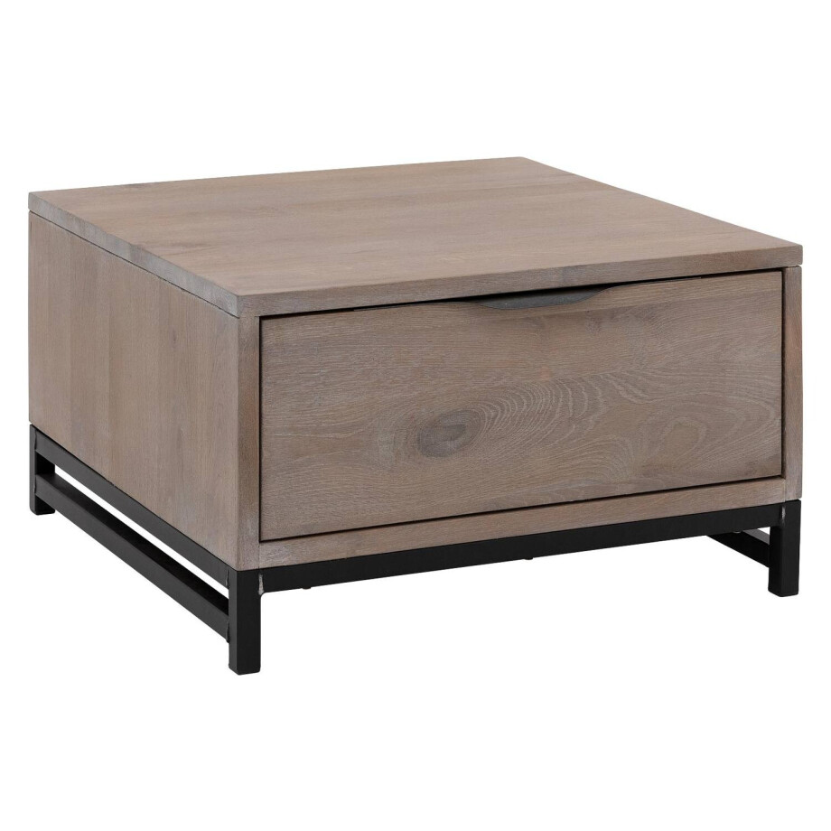 Goossens Hoektafel Max, hout eiken blank, urban industrieel, 65 x 37 x 65 cm Goossens Hoektafel Max, hout eiken blank, urban industrieel, 65 x 37 x 65 cm afbeelding 1