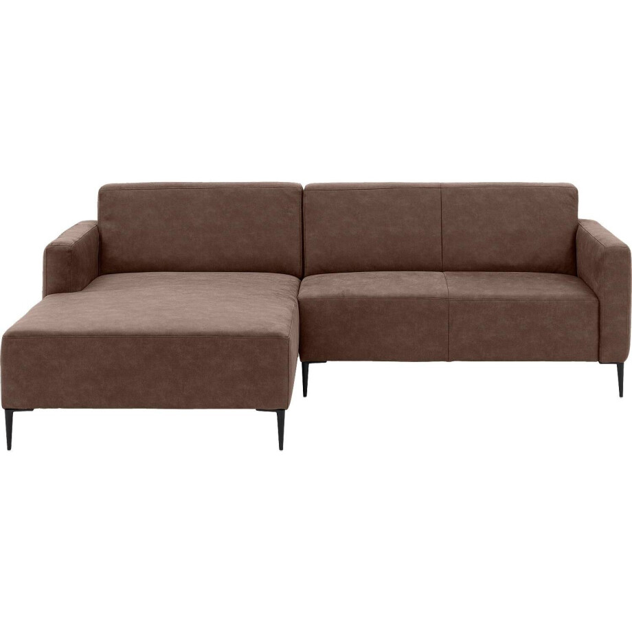 Goossens Bank Key West bruin, micro leer, 2-zits, modern design afbeelding 1