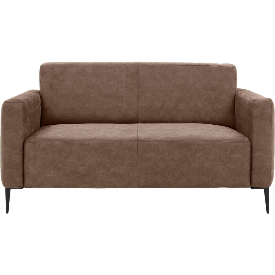 Goossens Bank Key West bruin, micro leer, 2-zits, modern design afbeelding 1