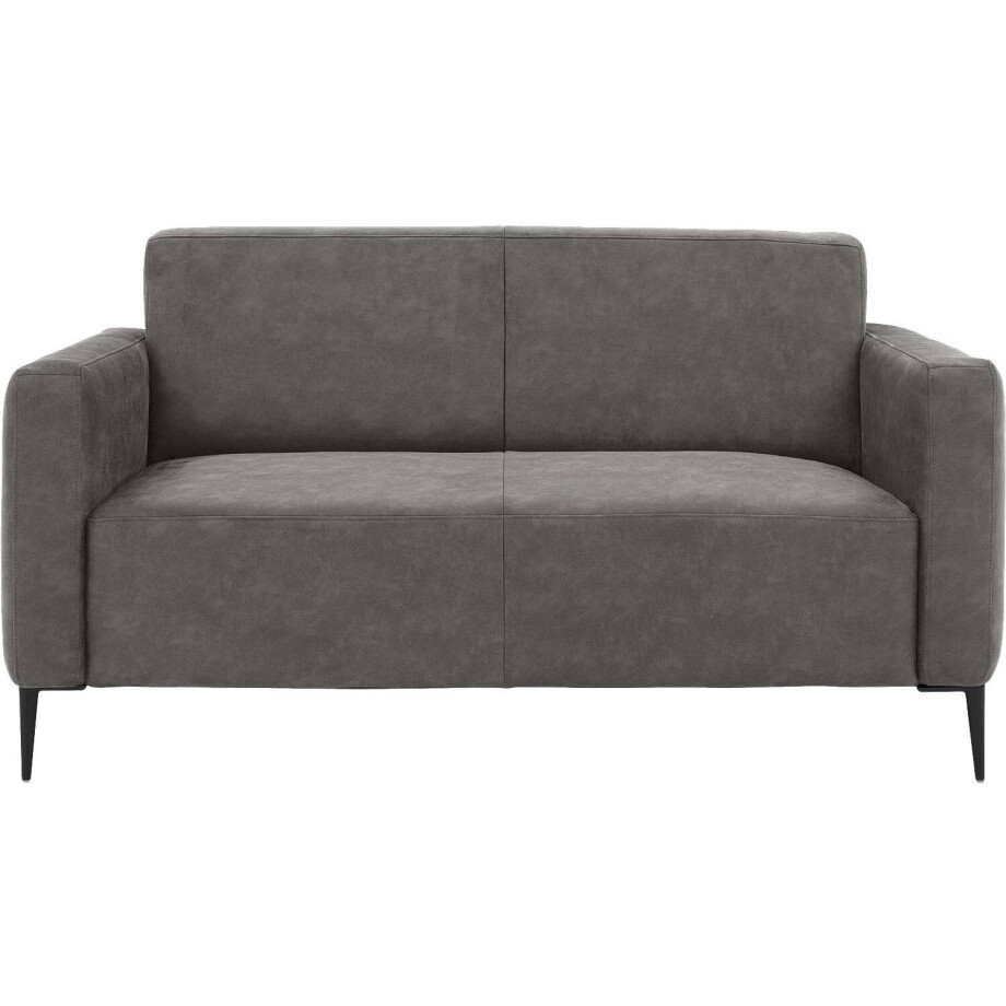 Goossens Bank Key West grijs, micro leer, 2-zits, modern design Goossens Bank Key West grijs, micro leer, 2-zits, modern design afbeelding 1