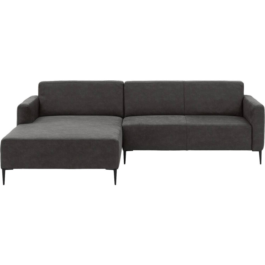 Goossens Bank Key West antraciet, micro leer, 2,5-zits, modern design afbeelding 1