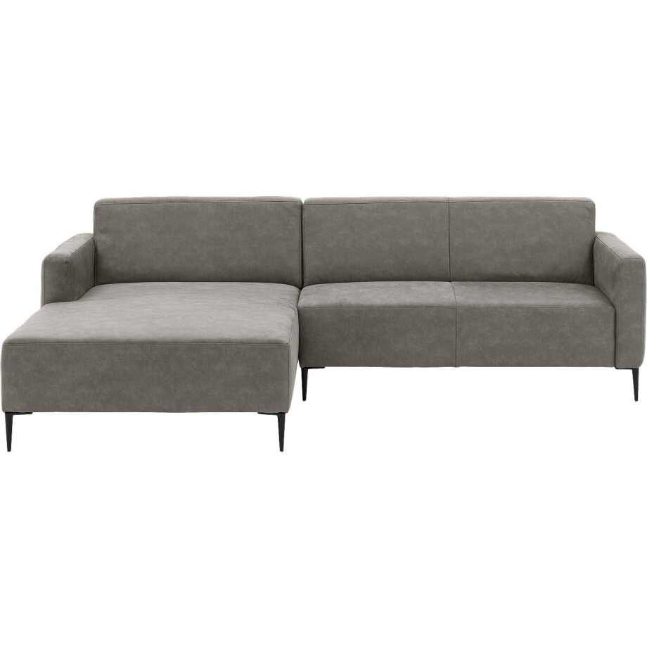 Goossens Bank Key West grijs, micro leer, 2,5-zits, modern design Goossens Bank Key West grijs, micro leer, 2,5-zits, modern design afbeelding 1