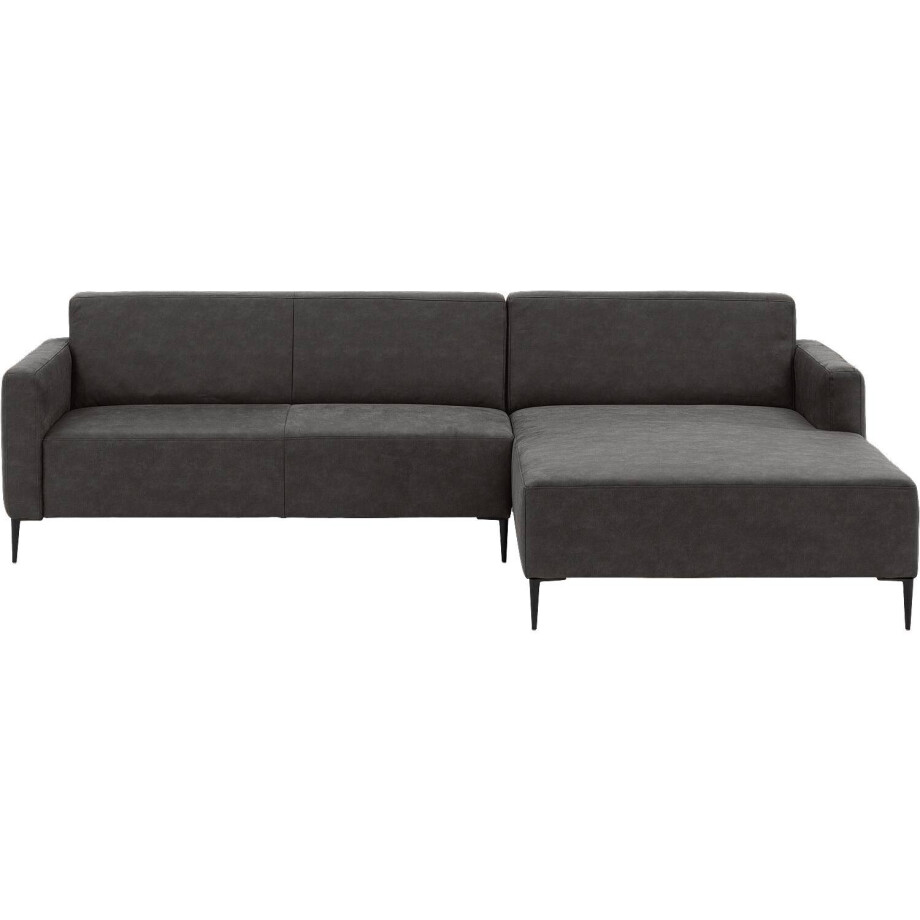 Goossens Bank Key West antraciet, micro leer, 3-zits, modern design afbeelding 1