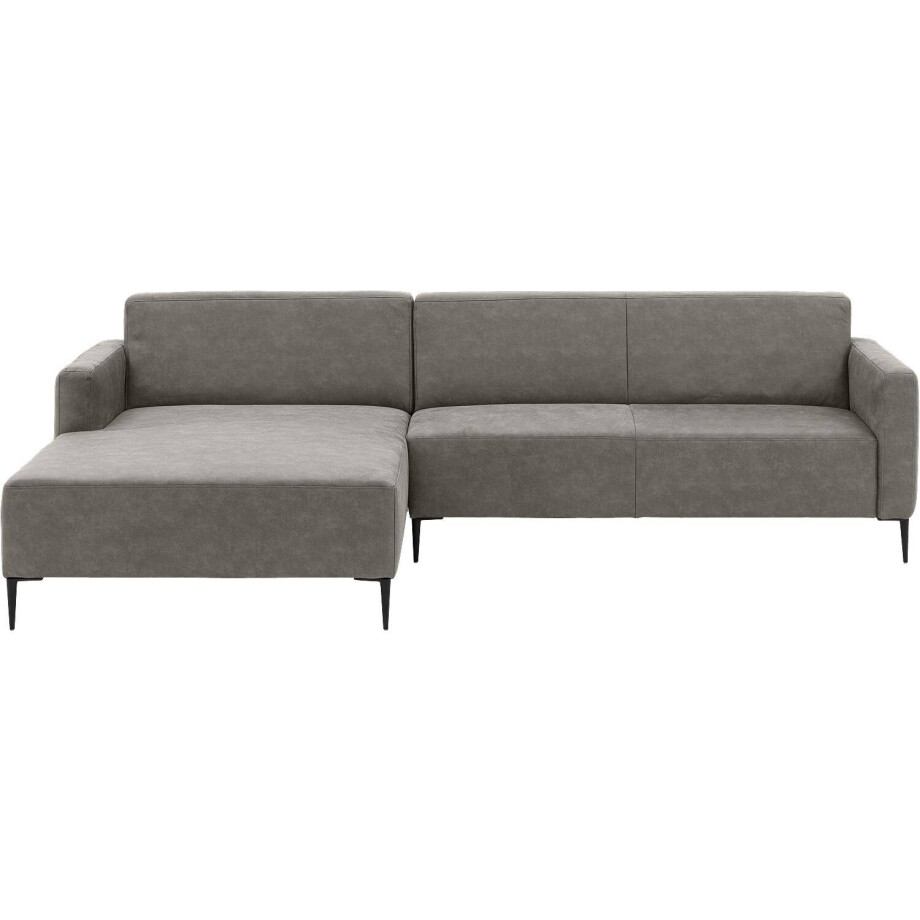 Goossens Bank Key West grijs, micro leer, 3-zits, modern design Goossens Bank Key West grijs, micro leer, 3-zits, modern design afbeelding 1