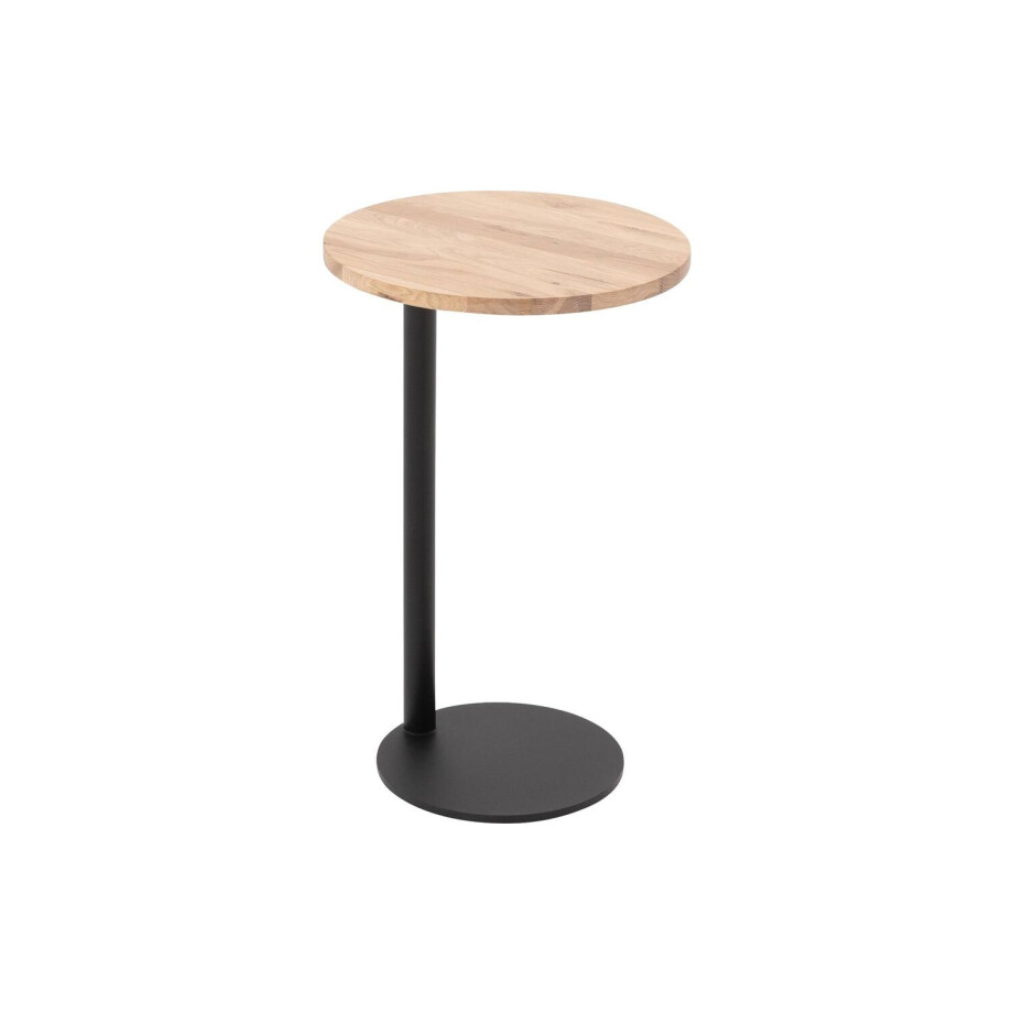 Goossens Nachtkastje Runt, hout eiken wit, stijlvol landelijk, Goossens Nachtkastje Runt, hout eiken wit, stijlvol landelijk, afbeelding 1