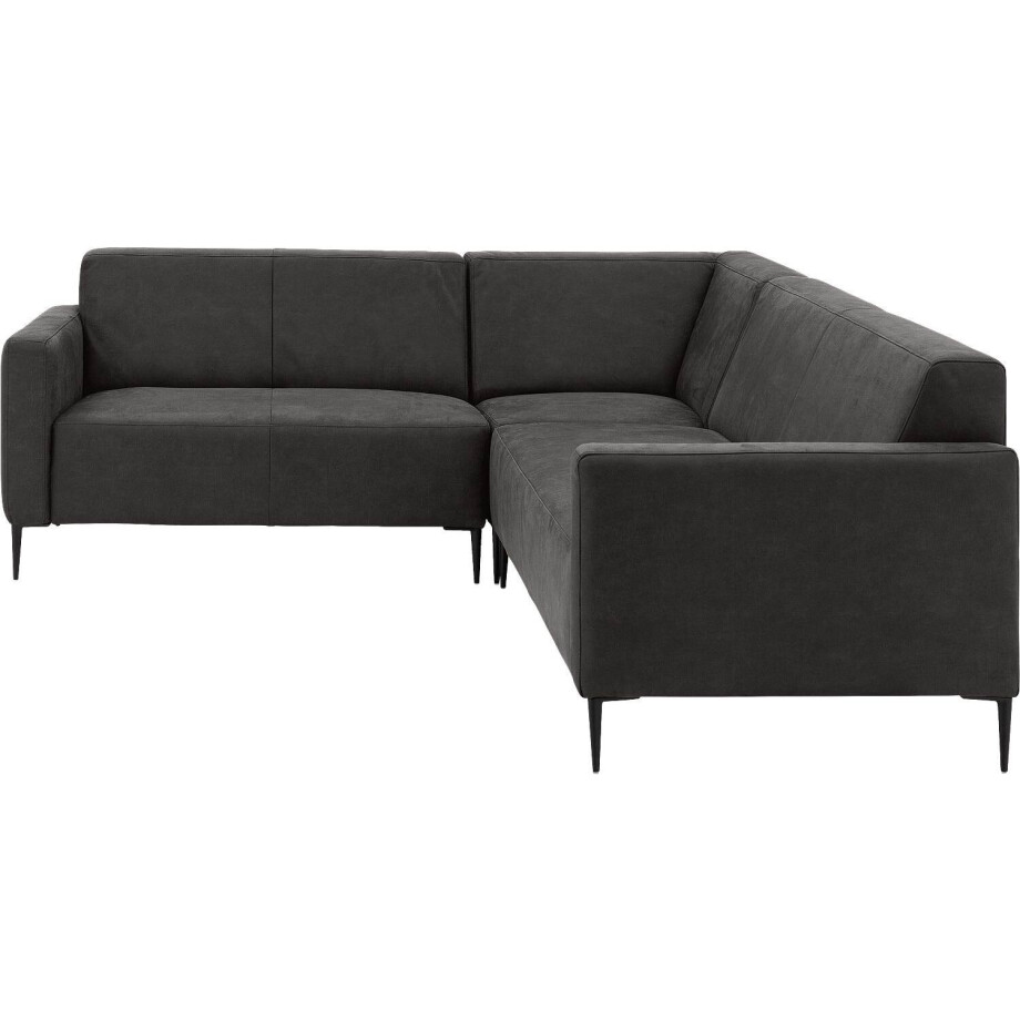 Goossens Bank Key West antraciet, micro leer, 2-zits, modern design afbeelding 1