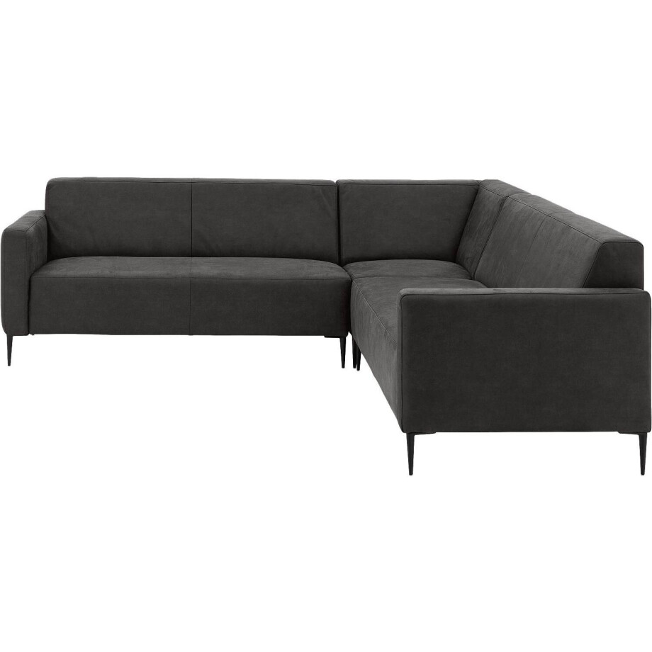 Goossens Bank Key West antraciet, micro leer, 2,5-zits, modern design afbeelding 1