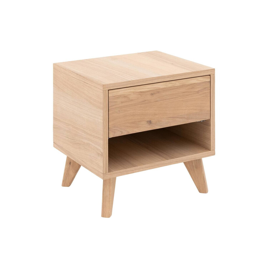 Goossens Nachtkastje Cosima, 1 lade en open vak Goossens Nachtkastje Cosima, 1 lade en open vak afbeelding 1