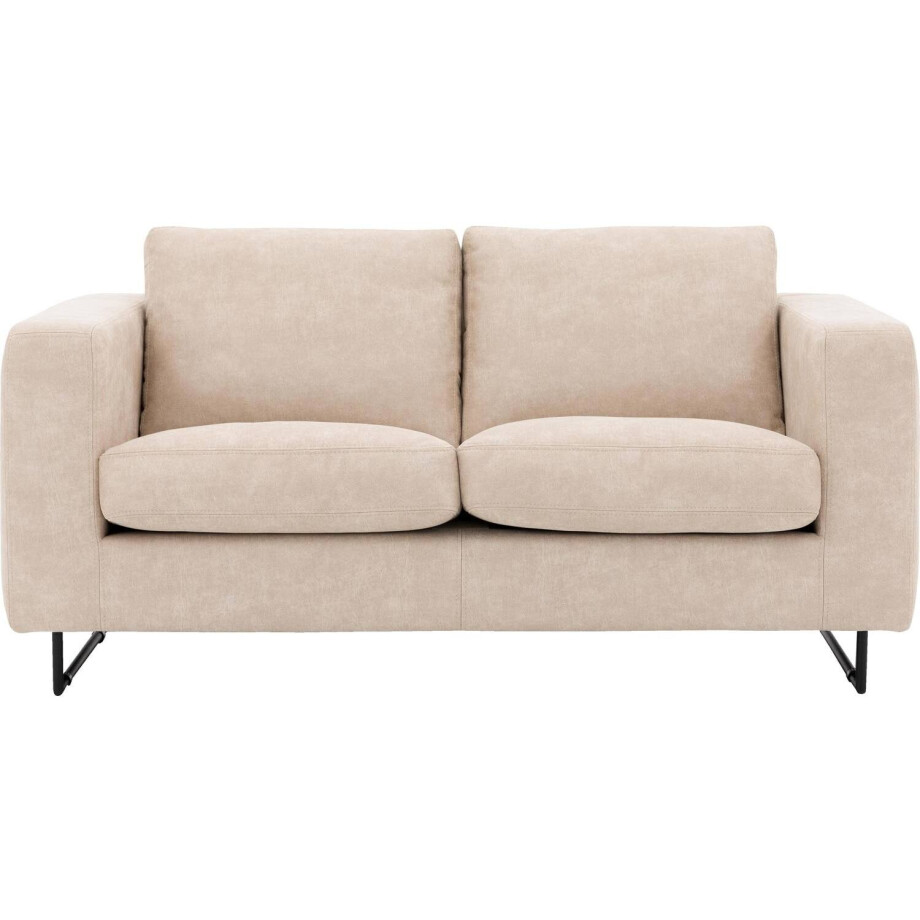 Goossens Excellent Bank Jovani beige, micro leer, 2-zits, urban industrieel afbeelding 1