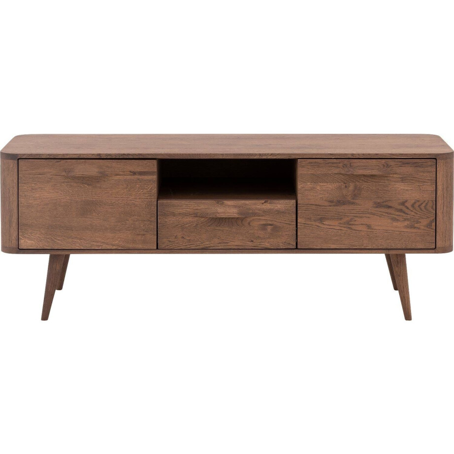 Goossens Tv Meubel Bjarte, 2 deuren 1 lade 1 open vak 135 cm breed Goossens Tv Meubel Bjarte, 2 deuren 1 lade 1 open vak 135 cm breed afbeelding 1