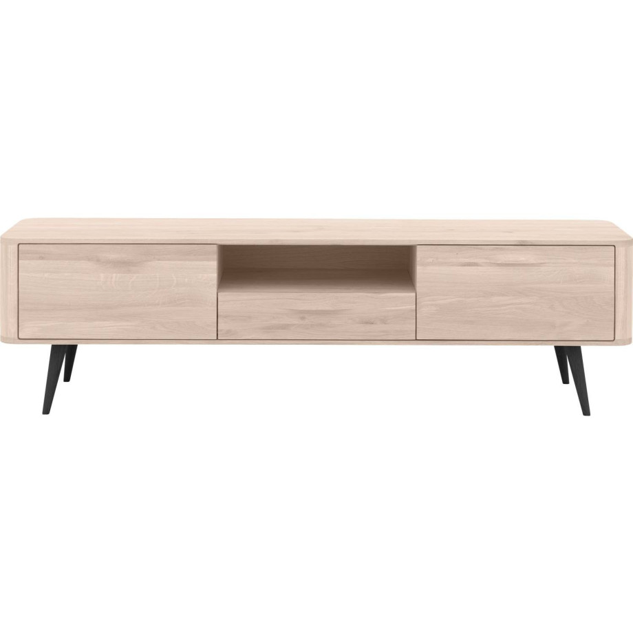 Goossens Tv Dressoir Bjarte, 2 deuren 1 lade 1 open vak 42 cm diep 180 cm breed afbeelding 1