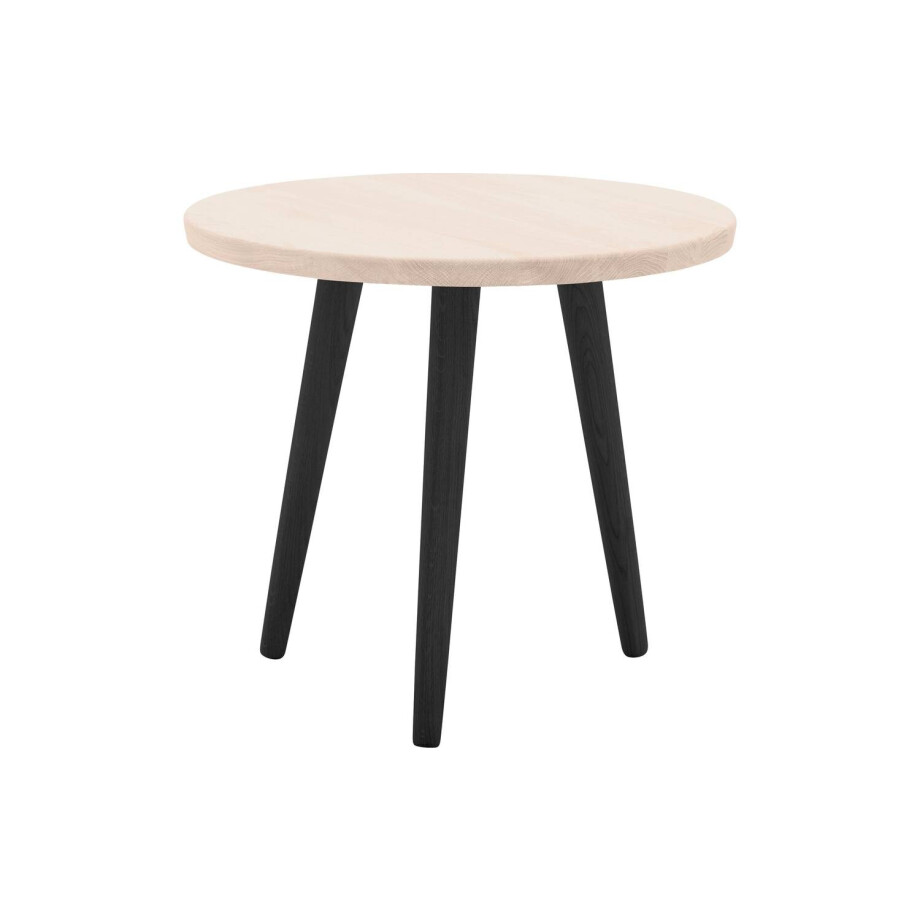 Goossens Hoektafel Bjarte, hout eiken wit, stijlvol landelijk, 50 x 45 x 50 cm afbeelding 1