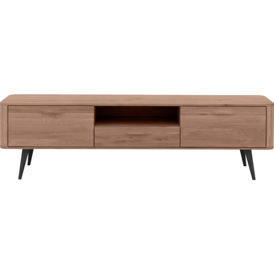 Goossens Tv Dressoir Bjarte, 2 deuren 1 lade 1 open vak 42 cm diep 180 cm breed afbeelding 1