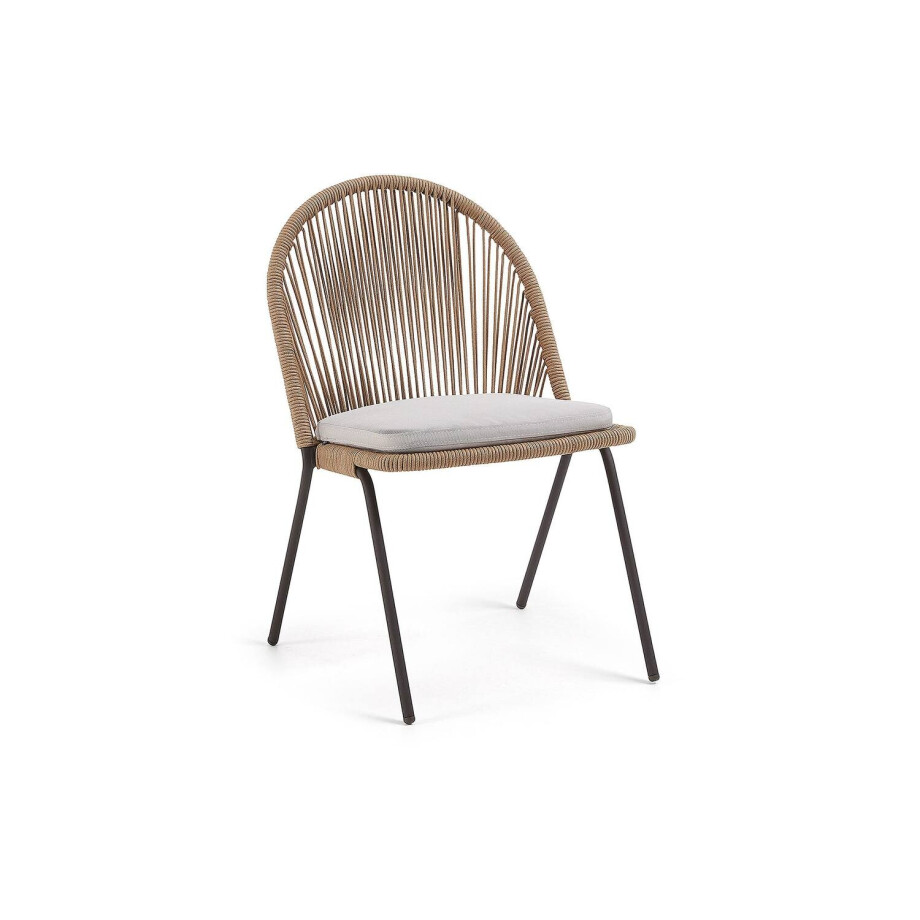Kave Home Kave Home Eetkamerstoel Shann, Stoel Shann Beige afbeelding 