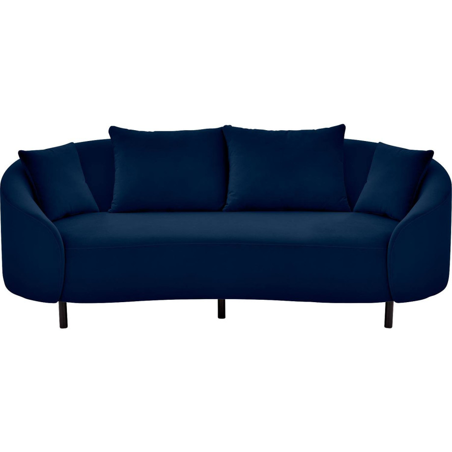 Goossens Bank Ragnar blauw, stof, 2,5-zits, modern design afbeelding 1