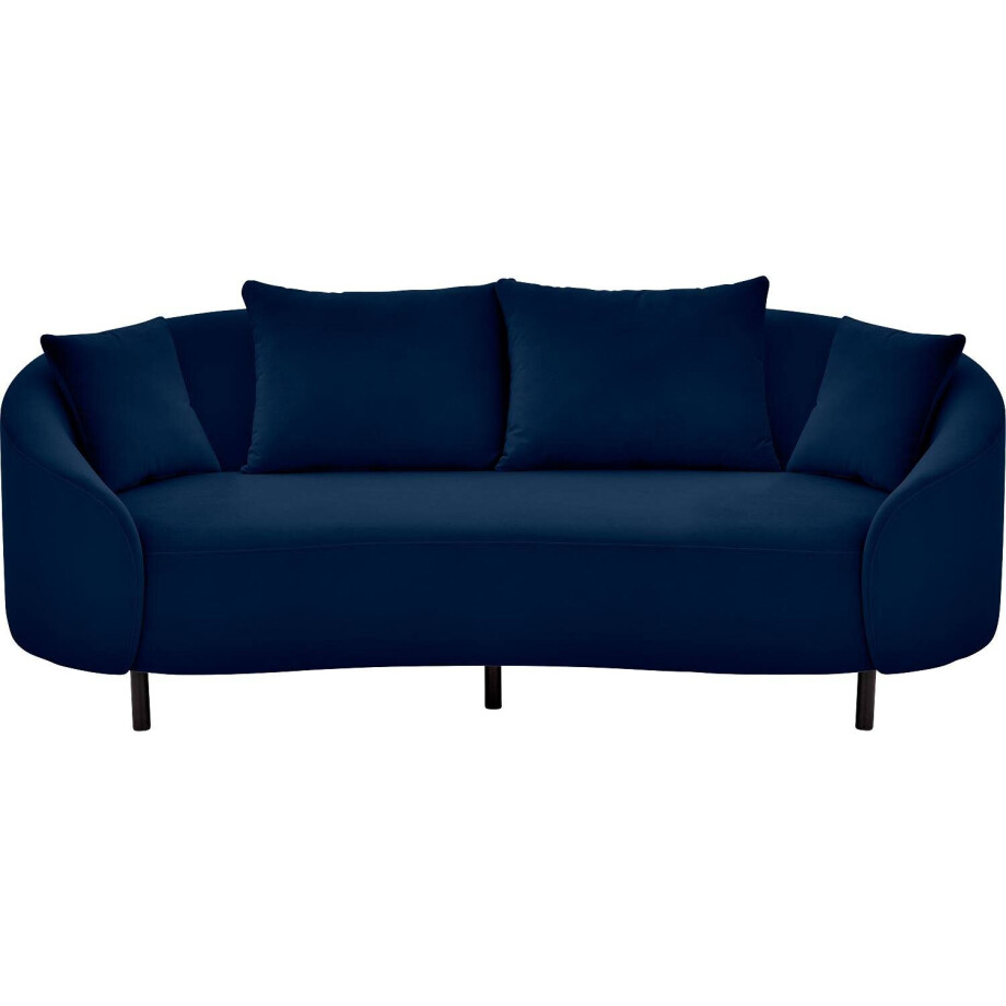 Goossens Bank Ragnar blauw, stof, 2,5-zits, modern design Goossens Bank Ragnar blauw, stof, 2,5-zits, modern design afbeelding 1