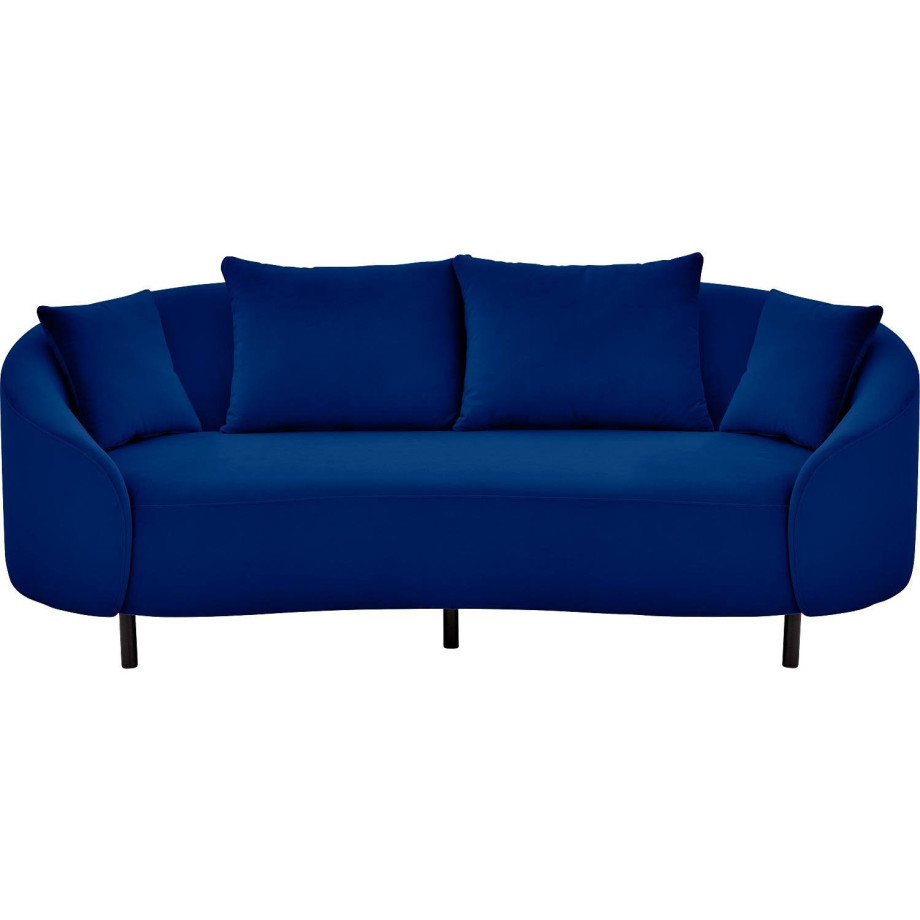 Goossens Bank Ragnar blauw, stof, 2,5-zits, modern design afbeelding 1