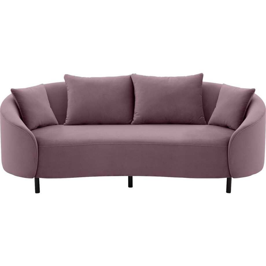 Goossens Bank Ragnar paars, stof, 2,5-zits, modern design Goossens Bank Ragnar paars, stof, 2,5-zits, modern design afbeelding 1