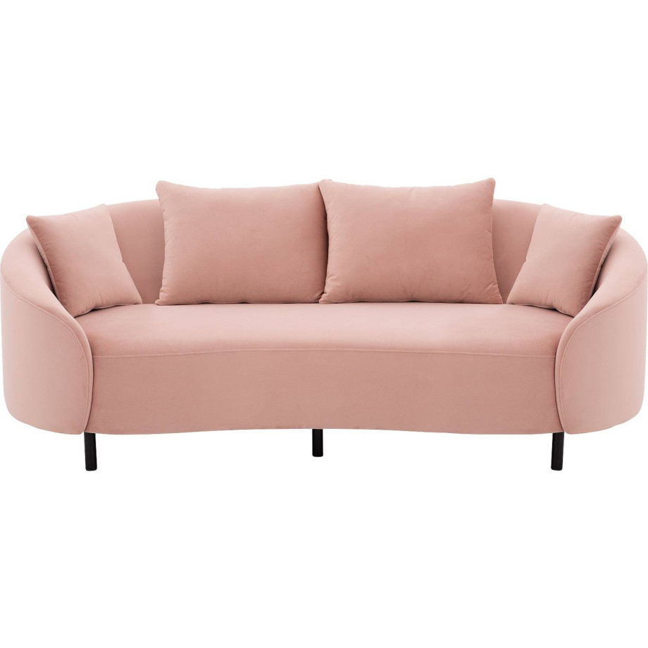 Goossens Bank Ragnar roze, stof, 2,5-zits, modern design afbeelding 1