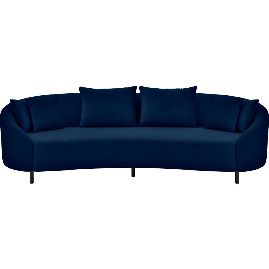Goossens Bank Ragnar blauw, stof, 3,5-zits, modern design afbeelding 1