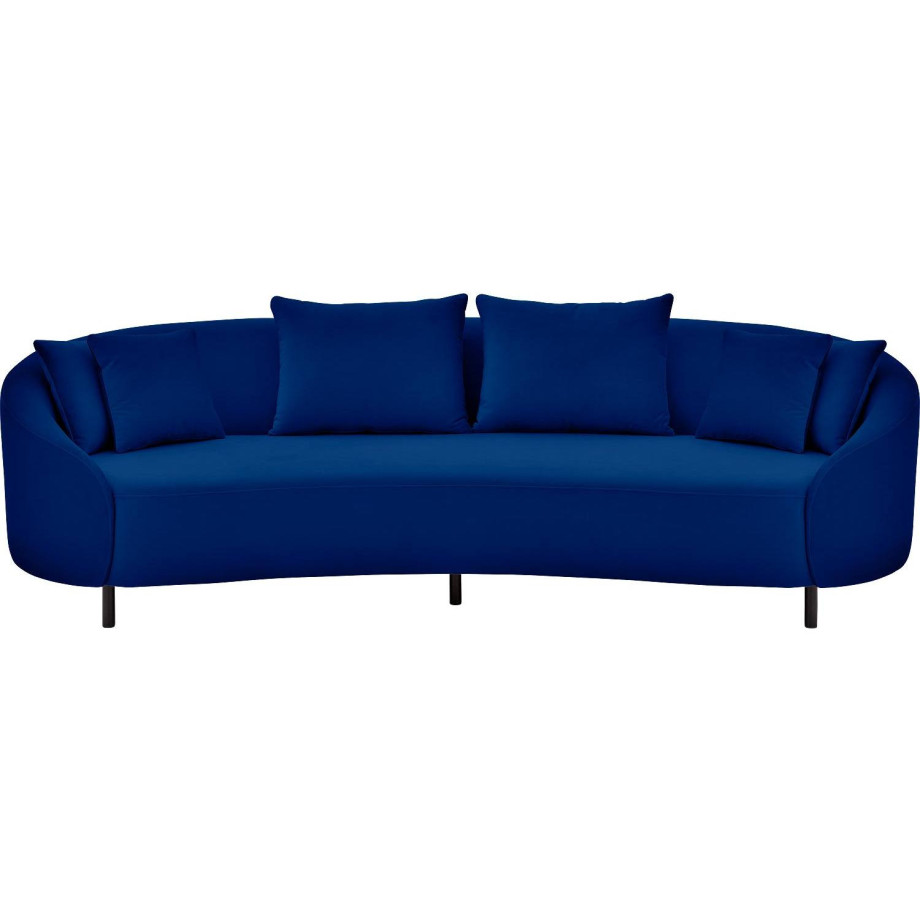 Goossens Bank Ragnar blauw, stof, 3,5-zits, modern design afbeelding 1