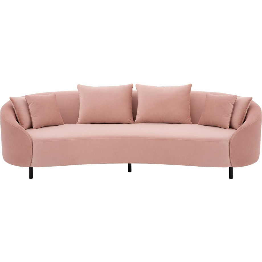 Goossens Bank Ragnar roze, stof, 3,5-zits, modern design afbeelding 1