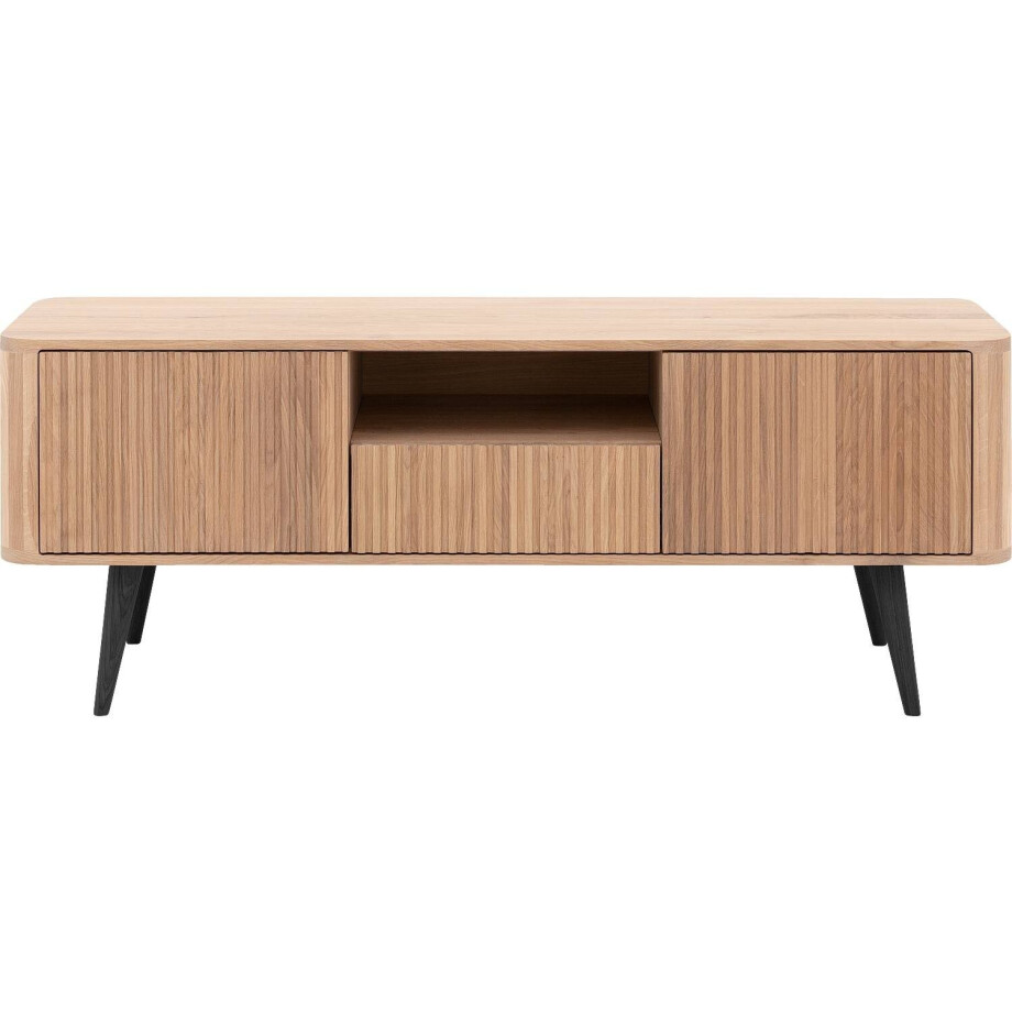 Goossens Tv Meubel Seppe, 2 deuren 1 lade 1 open vak 135 cm breed afbeelding 1
