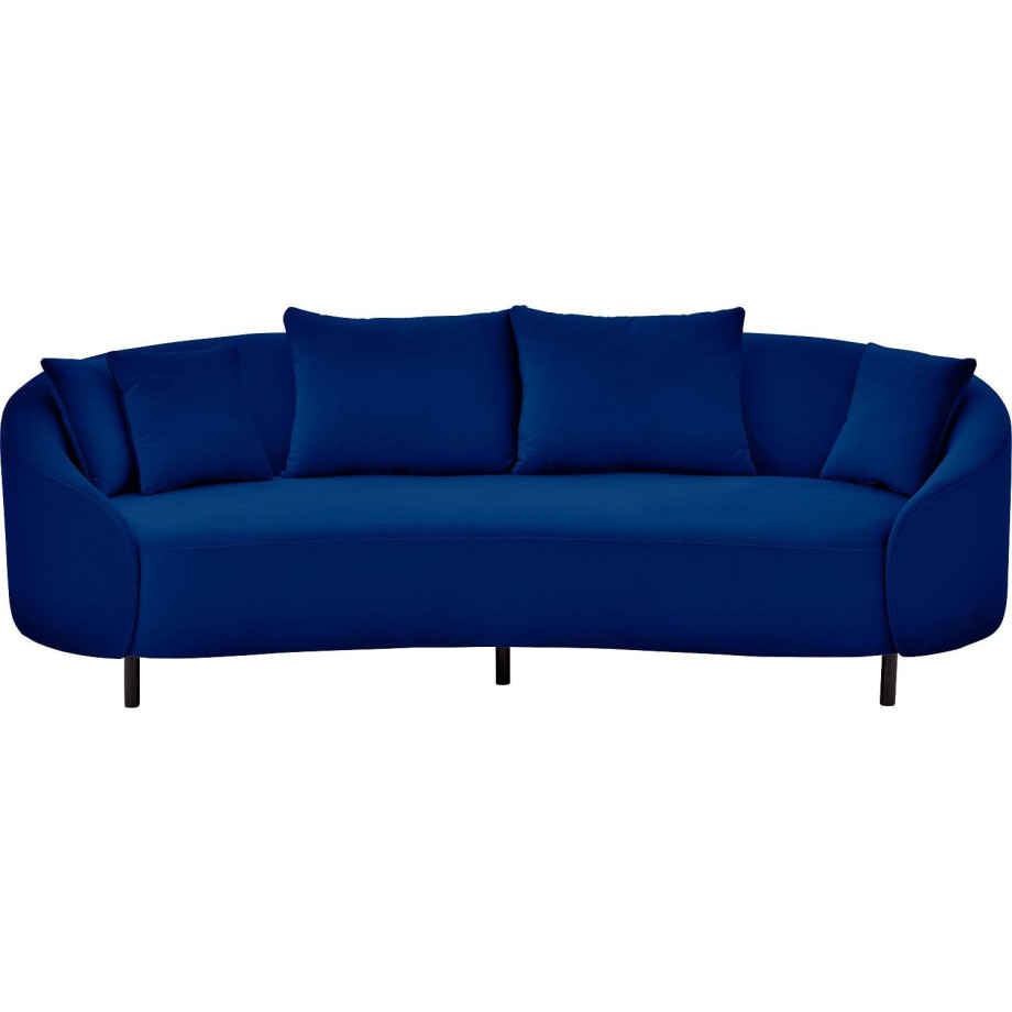 Goossens Bank Ragnar blauw, stof, 3-zits, modern design afbeelding 1