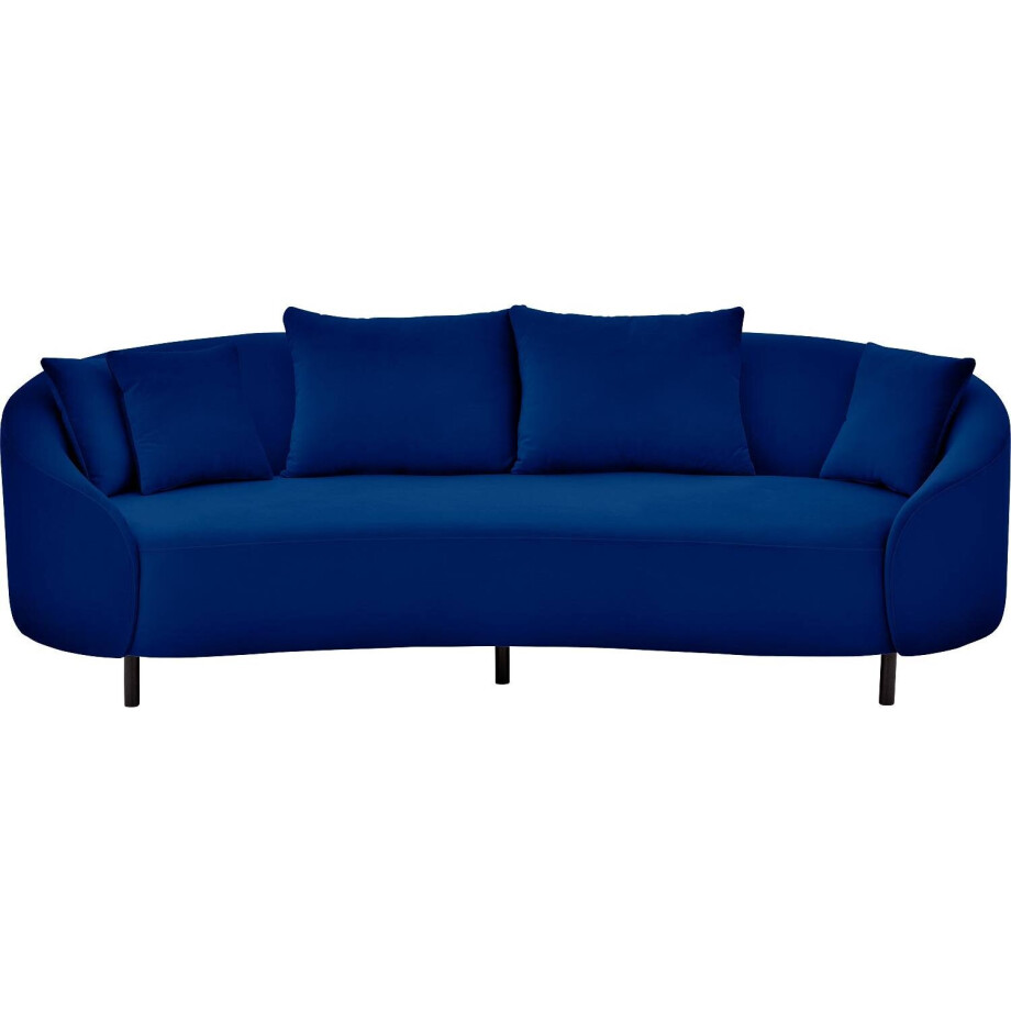 Goossens Bank Ragnar blauw, stof, 3-zits, modern design Goossens Bank Ragnar blauw, stof, 3-zits, modern design afbeelding 1