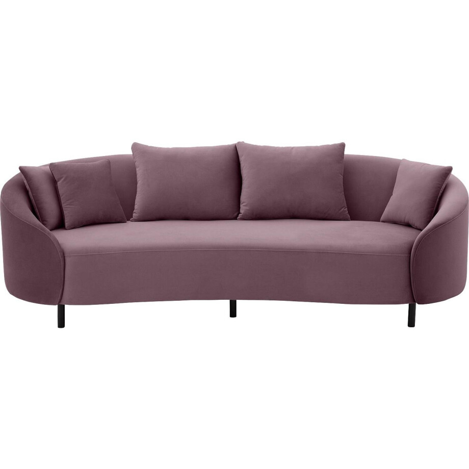 Goossens Bank Ragnar paars, stof, 3-zits, modern design Goossens Bank Ragnar paars, stof, 3-zits, modern design afbeelding 1