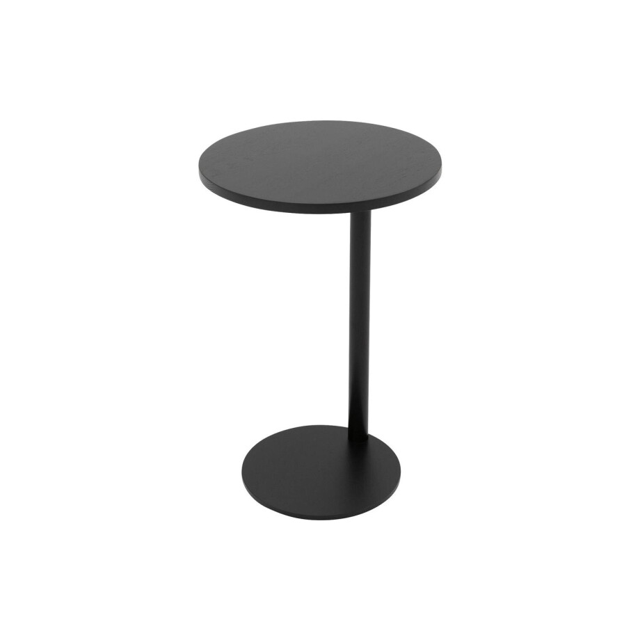 Goossens Nachtkastje Runt, hout eiken zwart, stijlvol landelijk, Goossens Nachtkastje Runt, hout eiken zwart, stijlvol landelijk, afbeelding 1