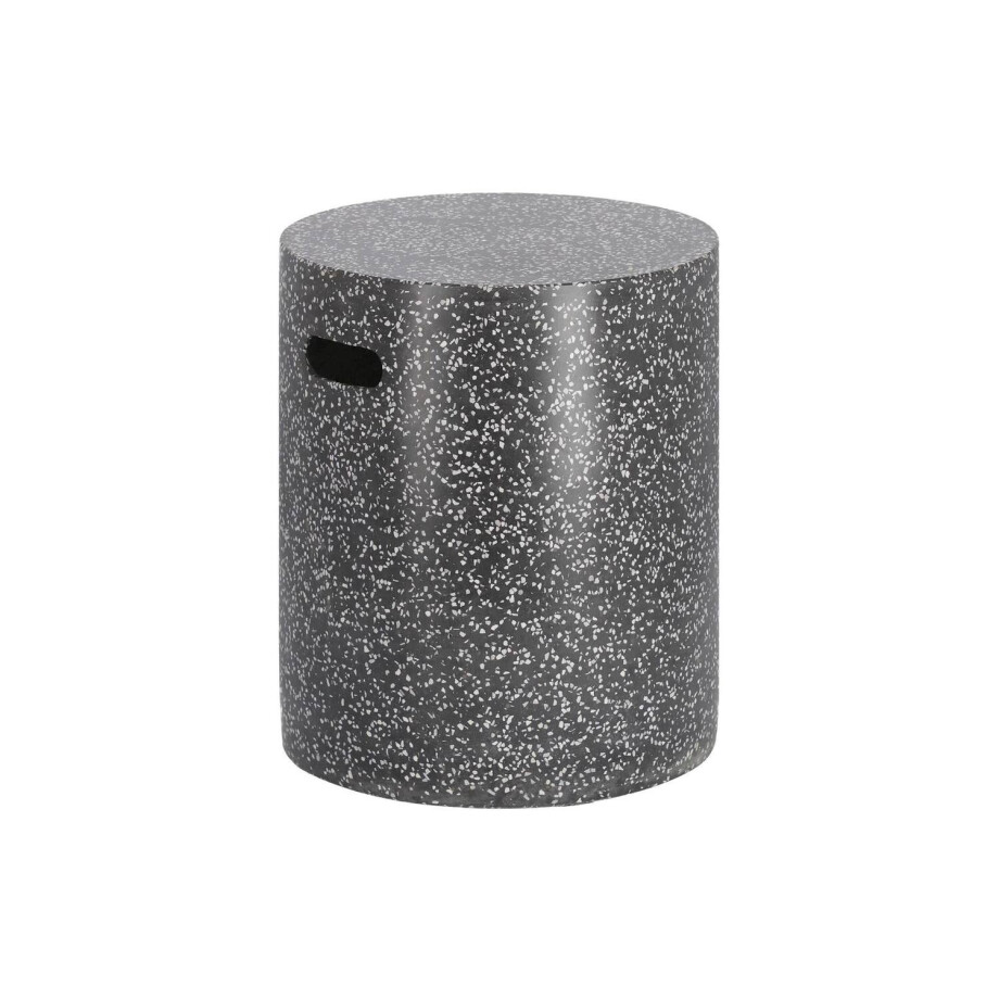 Kave Home Kave Home Bijzettafel Jenell, Jenell Kruk Zwart Terrazzo Ø 35 Cm afbeelding 