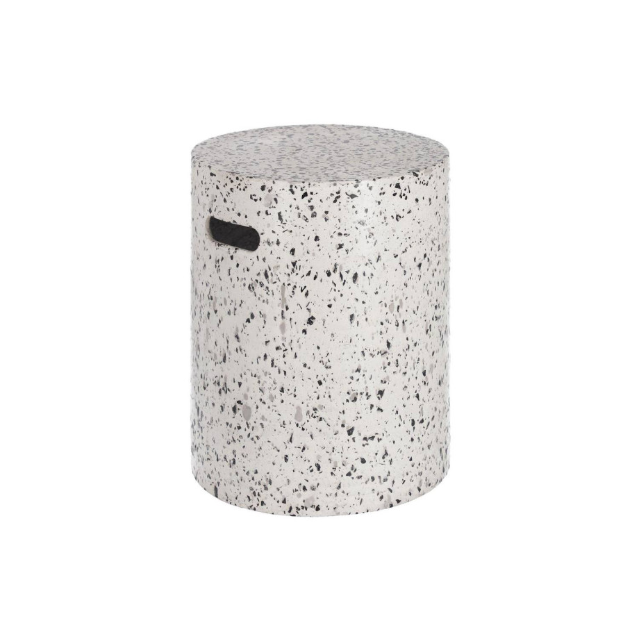 Kave Home Kave Home Jenell, Jenell kruk wit terrazzo Ø 35 cm afbeelding 