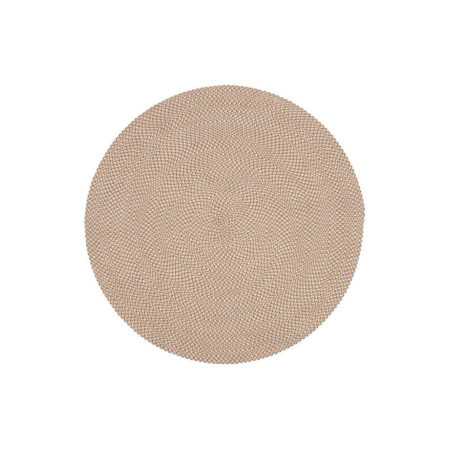 Kave Home Kave Home Vloerkleed Rodhe, Rodhe rond vloerkleed van 100% pet in beige, Ø 150 cm afbeelding 