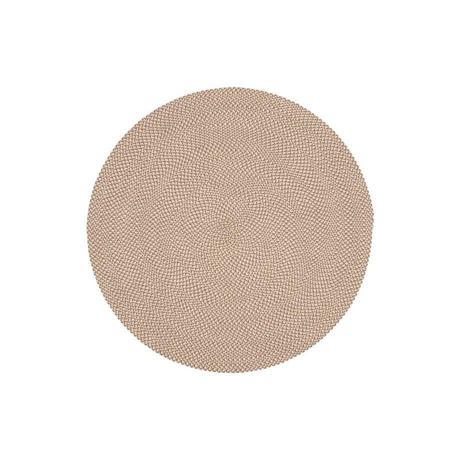 Kave Home Kave Home Vloerkleed Rodhe, Rodhe rond vloerkleed van 100% pet in beige, Ø 150 cm afbeelding 