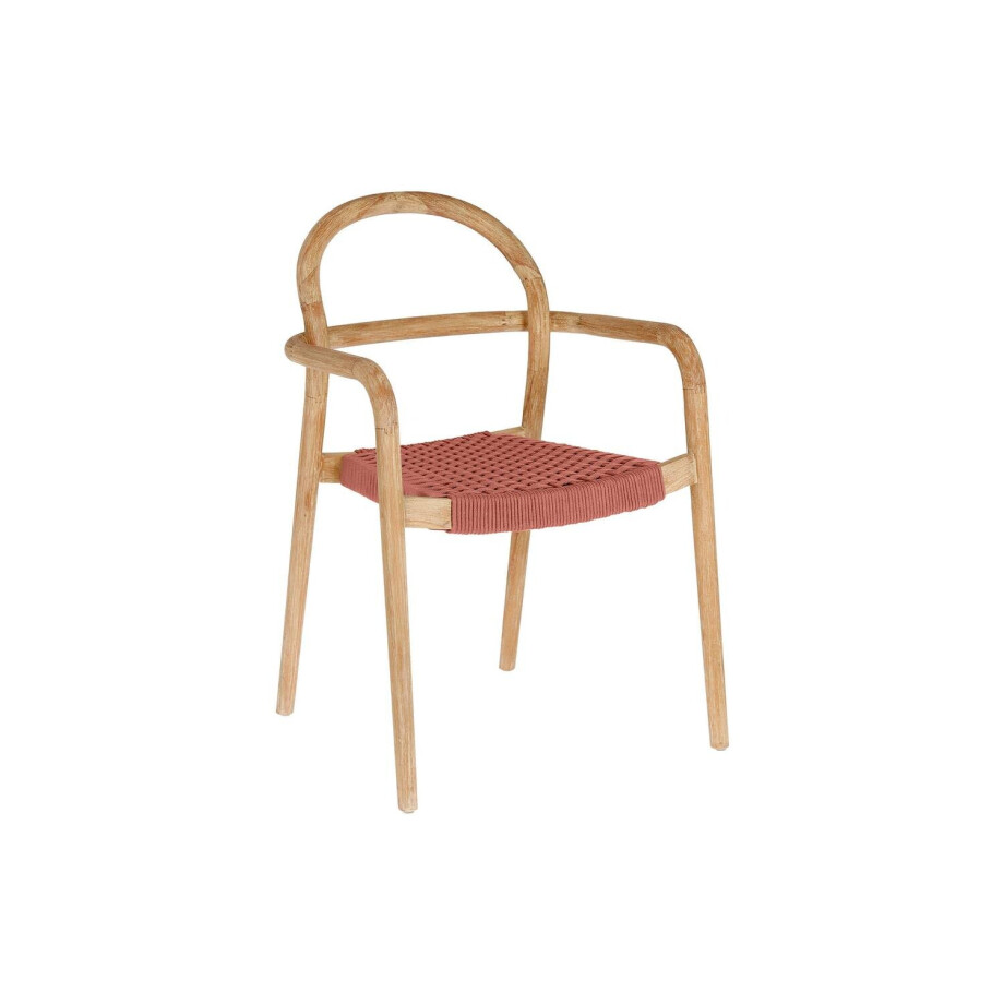 Kave Home Kave Home Tuinstoel Sheryl bruin hout met arm, Kave Home Kave Home Tuinstoel Sheryl bruin hout met arm, afbeelding