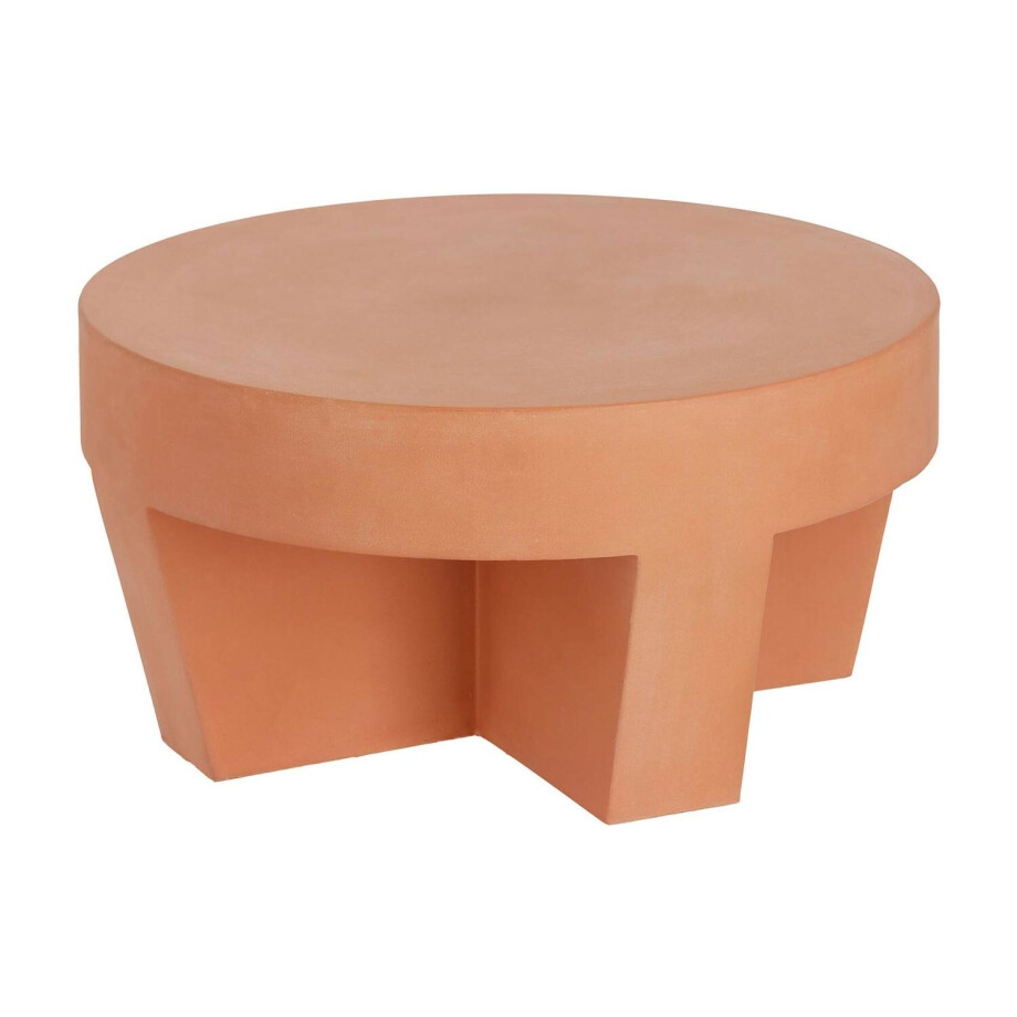 Kave Home Kave Home Salontafel Vilena, Vilena Koffietafel Terracotta Ø 60 Cm afbeelding 