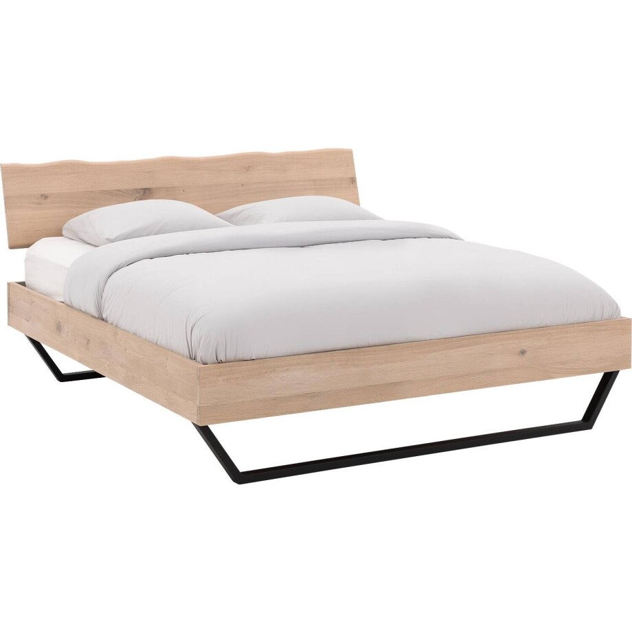 Goossens Bedframe Slade, Bedframe 140 x 220 cm hoofdbord organisch Goossens Bedframe Slade, Bedframe 140 x 220 cm hoofdbord organisch afbeelding 1